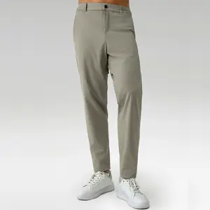 Celana pria Komisi LULU, celana kebugaran kasual tinggi elastis, cepat kering, celana komuter dua kegunaan 2024
