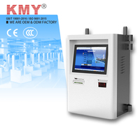 Kiosque de paiement automatique à écran tactile de la marque KMY pour le stationnement et le lavage de voitures avec lecteur de carte de crédit, boîtier métallique sur pied
