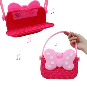 Kids Toys Hot Selling Light And Music Handbag Funny Butterfly Bag Role Play Toys Little Girl Play Set