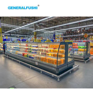 Réfrigérateur à boissons finition blanche - Vitrine réfrigérée polyvalente pour canettes et bouteilles, vitrine ouverte pour produits laitiers et fruits de supermarché, refroidisseur de boissons - Product Image 5