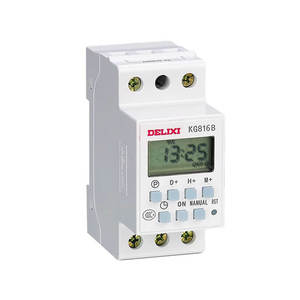Minuterie et contrôleur de temps domestique Delixi KG816B 220V à micro-ordinateur, à montage sur rail - Product Image 2