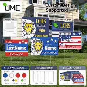 Letreros Personalizados para Jardín de Plástico Corrugado con Estacas Metálicas en Forma de H, Letrero Publicitario Ligero para Exteriores para Campañas Electorales - Product Image 6