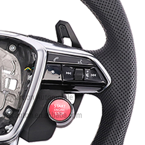 Volant en cuir perforé et fibre de carbone à <span class=keywords><strong>prix</strong></span> de gros abordable pour <span class=keywords><strong>Audi</strong></span> A4, A4L, A5, A8, Q5, Q7, Q8, <span class=keywords><strong>TT</strong></span>, R8 - Product Image 6