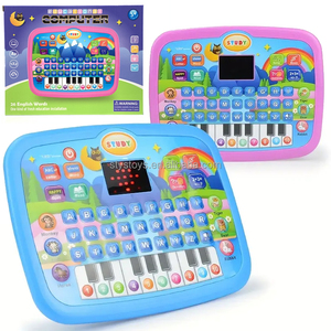 Tablette éducative piano-clavier à piles pour enfants de 3 ans et plus, apprentissage de l'anglais et de l'alphabet avec écran LED - Product Image 1