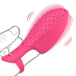 Vibrador con Funda de Silicona con Textura de Escamas de Pescado, 10 Frecuencias de Vibración, Carga Magnética USB, 100% Impermeable, Sin Lubricante, para Parejas - Product Image 1
