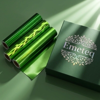 Rouleaux de feuille d'estampage à chaud Emeteq Offset Brightness Glossy Silver Foil pour matériaux d'impression