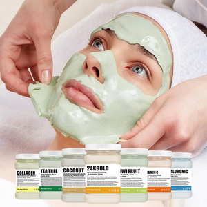 Masque en poudre de gelée blanchissante pour le traitement de l'acné à base de pétales de rose 100% naturels et biologiques, masque doux pour le <span class=keywords><strong>visage</strong></span> et le corps au collagène, OEM, étiquette privée - Product Image 4