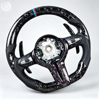 Volant sport en cuir violet et fibre de carbone forgée pour BMW X1 X2 X3 X4 X5 X6 F10 F11 F20 F30 F32 F36 F44 F13 F15 F85 F23