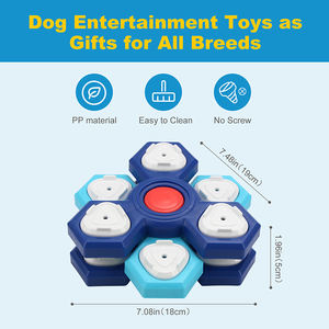 Bol de nourriture pour chien interactif, écologique, nourriture lente, puzzle, durable, en plastique moderne, imperméable, qui couine, <span class=keywords><strong>anti</strong></span>-ennui, portable pour animaux de compagnie - Product Image 2