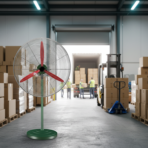 Ventilador Industrial de Pie para Exteriores de 30 Pulgadas, Resistente, con Aspas de Aluminio, Marco de Hierro Fundido y 3 Velocidades - Product Image 5