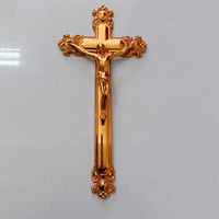 Cruz de Jesús Crucifijo de Plástico ABS para Decoración de Ataúdes, Ligera, Suministros para Funerarias e Iglesias, Venta al por Mayor
