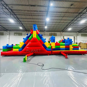 Carrera de obstáculos inflable de juego deportivo de obstáculos al aire libre grande de grado comercial para adultos - Product Image 5