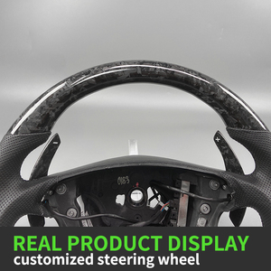 พวงมาลัยกีฬาหุ้มหนังคาร์บอนไฟเบอร์แบบกำหนดเองสำหรับรถยนต์เมอร์เซเดสเบนซ์ W211 E550 E350 E320 <span class=keywords><strong>E55</strong></span> E63 <span class=keywords><strong>AMG</strong></span> อุปกรณ์ตกแต่งภายในรถยนต์ - Product Image 3