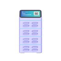 Banco de Energía Compartido de 16 Ranuras Apilables, Resistente al Fuego, ABS, 4G+WiFi, Sin Pantalla, Escaneo de Código QR, Compatible con Laptop, Cámara, Reloj Inteligente