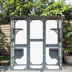 Gran casa de madera para gatos, refugio para gatos al aire libre con fácil entrada - Product Image 2