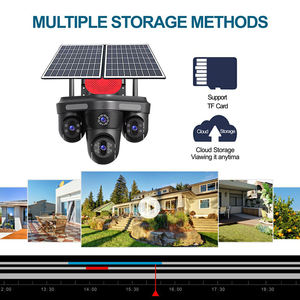 Caméra solaire de sécurité domestique ShooCam Ptz Outdoor 20MP HD, IP66, quatre objectifs, quatre écrans, AOV 24/7, en direct, 4G - Product Image 3