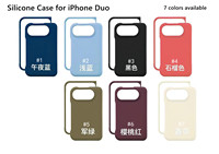 Étui magnétique en silicone liquide pour iPhone Duo avec boîte d'emballage de vente au détail, compatible avec la charge sans fil magnétique, étuis pliables en silicone pour téléphone