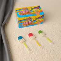 IJsjesvormige harde lolly's, tweekleurig ijsdesign, fruit smaak, zoete suiker, bulkverpakking, kinder snoepjes, nieuwigheidssnoep