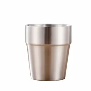 定制标志韩版不锈钢双壁杯饮料6盎司10盎司金属绝缘饮用啤酒咖啡杯