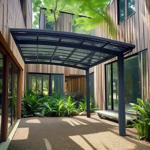 Amas Résistance à la neige 5.5*3*3m Garage préfabriqué de luxe <span class=keywords><strong>2</strong></span> poteaux Port de voiture étanche <span class=keywords><strong>Alu</strong></span> Parking Porte en aluminium Abri de voiture simple - Product Image 1