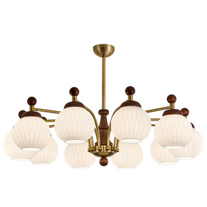 American Retro Style Living Room Chandelier Gold Multi Head Led <b>Light</b> Round Design Vintage Artistic Ceiling Lamp - Product Image 5