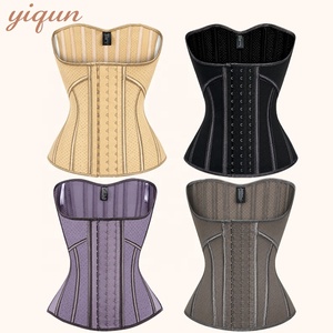 YiQun Corsets et Gaines Amincissantes Respirantes en Latex, Effet Sablier, avec Fermeture à Crochets Étendus, pour Femmes - Product Image 1