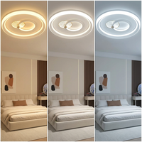 Plafonnier d'intérieur élégant avec éclairage LED artistique naturel, 3 couleurs changeantes pour chambre principale, bureau, luminaire à éclairage chaud