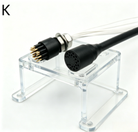 Connecteur multi-contacts micro-circulaire étanche en acier inoxydable IP69, série MCBH21M, pour applications marines sous-marines ROV