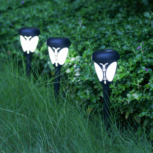 Solar Lawn <b>Lights</b> Butterfly Design <b>LED</b> Waterproof Outdoor Garden Pathway Lighting Decorative Stake <b>Light</b> - Product Image 1