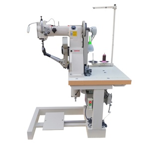 Machine à coudre automatique à double aiguille YT-168 pour chaussures de sport, état neuf avec moteur intégré pour les usines de chaussures - Product Image 1