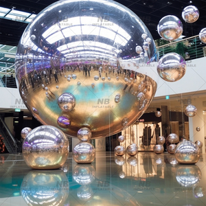 100cm 120cm 150cm 2m Ornament <b>Balloons</b> for Decoration Inflatable Mirror Ball Big Shiny Party <b>Customized</b> Fast Shipping Decorative - Product Image 6