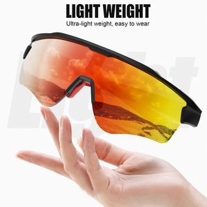 Lentes de PC con Protección UV400, Gafas de Sol de Ciclismo de Carretera a la Moda, Anti-UV, Protección Contra el Viento para Deportes al Aire Libre, Montura TR90, Gafas para Correr - Product Image 4