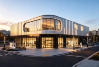 Bâtiment de bureaux préfabriqué économique en structure acier légère, bloc commercial isolé, installation rapide, conception moderne OEM, certifié 5+