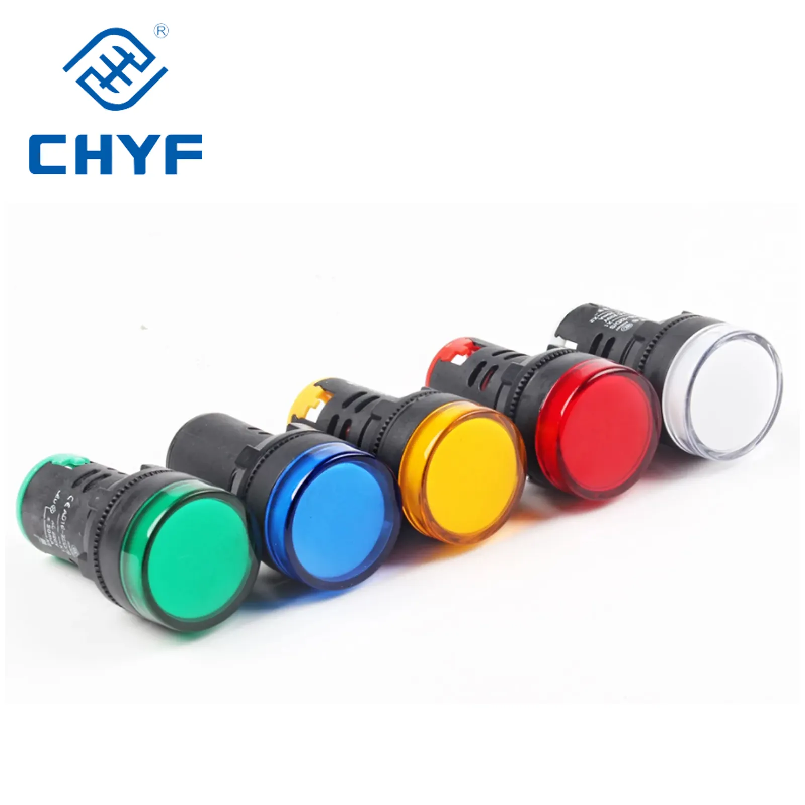 AD16-22 22 мм пластиковый световой индикатор 6 в, 12 В, 24 В постоянного тока, 110V 220V светодиодная прямая Концевая лампы круглый красного, зеленого и синего цвета белого и желтого цвета сигнальная лампа
