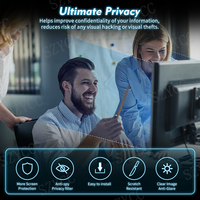 Película de Privacidad Ultra Clara para Monitores, Protección Ocular Rígida Anti-Luz Azul y Anti-Huellas Dactilares con Alta Transparencia