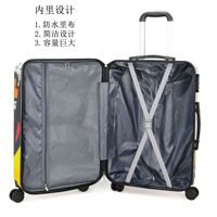 Vente en gros ABS + PC Valise à roulettes étanche Set Papillons personnalisés imprimés Unisexe Bagages de voyage de luxe Spinner Simple