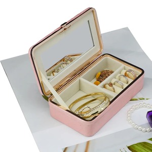 Kim Loại Tấm Mở Hộp Đồ Trang Sức Nhẫn Bông Tai Dây Chuyền Phụ Nữ Giáng Sinh Quà Tặng Da Trang Sức Phụ Kiện Hiển Thị Mang Trường Hợp - Product Image 4