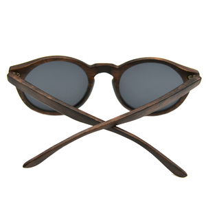 Du <span class=keywords><strong>Mu</strong></span>-gafas de sol de madera, lentes polarizadas UV400 con funda de bambú, redondas, a la moda, nuevas - Product Image 5