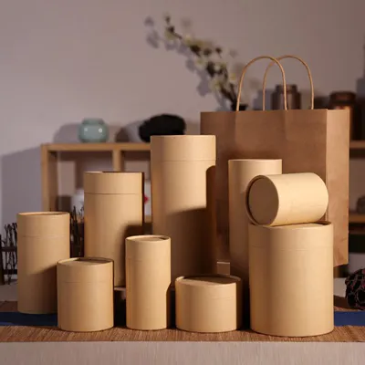 Contenedores de alimentos respetuosos con el medio ambiente, tubos de centro de papel biodegradables, regalo de grado alimenticio, tubo de papel redondo para café