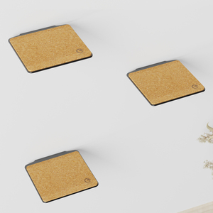 Plataforma/Estante de Pared para Gatos, Ecológica, de Madera y Acero Inoxidable, con Corcho, en Oferta - Product Image 2