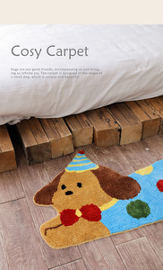 Alfombra Moderna con Estampado Animal Tejida al Estilo Little Red Book, Alfombra Flocada para Sala de Estar, Dormitorio, Alfombra de Noche, Absorbente de Agua, para Auto, Golf - Product Image 6