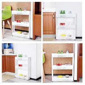 Xe đẩy lưu trữ <span class=keywords><strong>3</strong></span> tầng mỏng, có thể kéo ra, dùng cho phòng giặt, phòng tắm và nhà bếp - Product Image 4