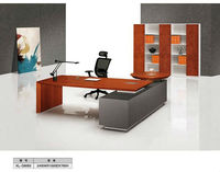 Bureau de direction en bois de style moderne, personnalisable en usine, modèle populaire 2026, pour cadre dirigeant et président