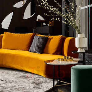 Divano in velluto di forma speciale di lusso leggero semplice nordico design moderno salone di bellezza <span class=keywords><strong>centro</strong></span> di bellezza reception arc Mario bellini sofa - Product Image 4