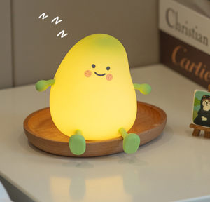 Mango Silicone Night <b>Light</b> USB Rechargeable LED Kids Bedroom Lamp Warm <b>Light</b> Dimmable Tap Control Nursery Lamp With <b>Timer</b> - Product Image 2