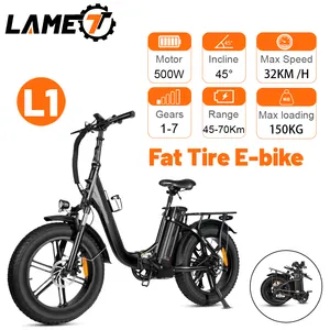 Bicicleta elétrica de 7 velocidades, 48v, 500w, 20 polegadas, bateria de lítio ebike, bicicleta elétrica da china