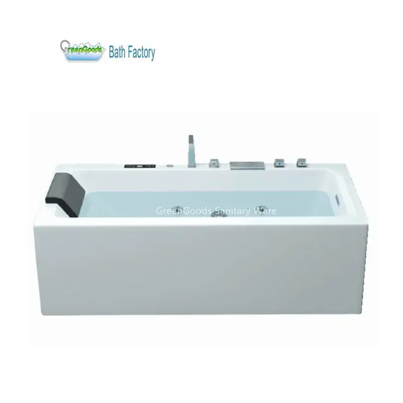 Bain de tourbillon en acrylique, salle de bain moderne de Style européen, 1500X700 tailles, prise en charge gratuite avec panneau de commande, livraison gratuite