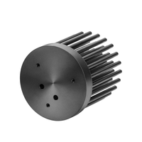 Dissipateur thermique à ailettes en oxyde d'aluminium CNC rond de 50 mm de diamètre, fabrication Shenzhen