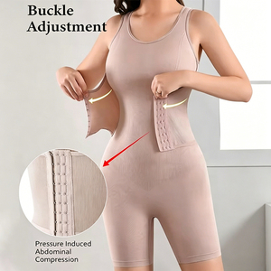 Body sculptant intégral sans couture pour femme, à double boutonnage, effet ventre plat et rehausseur de fesses, avec entrejambe ouvert - Product Image 6