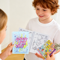 Kit de planification DIY amusant pour enfants : couverture de shaker, autocollants pour journal et ensemble de stylos étoiles scintillants, cadeau de papeterie mignon pour filles